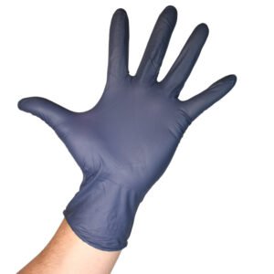 Black disposable gloves