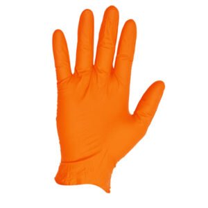 orange nitrile gloves