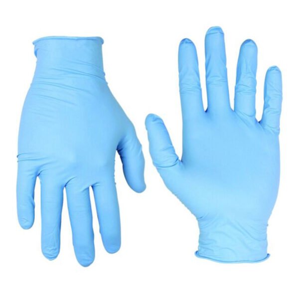 blue vinyl nitrile blend gloves