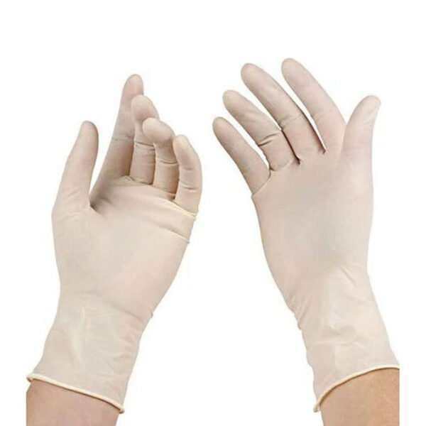 white latex gloves