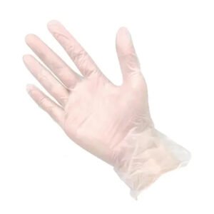 clear disposable gloves