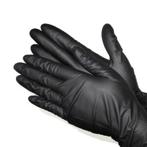 black vinyl nitrile blend gloves