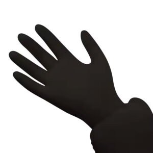 black nitrile exam gloves