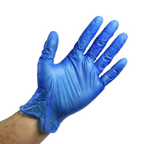 blue vinyl gloves powder free