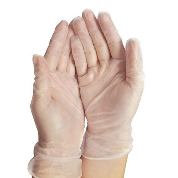 clear vinyl gloves medium