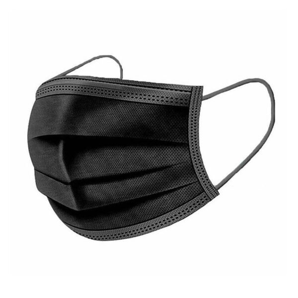 black surgical face mask