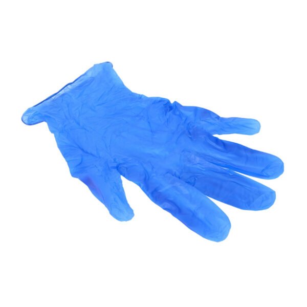 blue powder free vinyl gloves