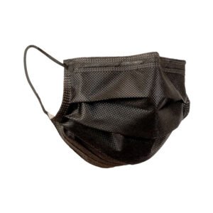 black surgical face mask