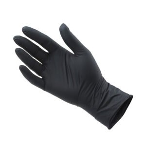 black chemical gloves