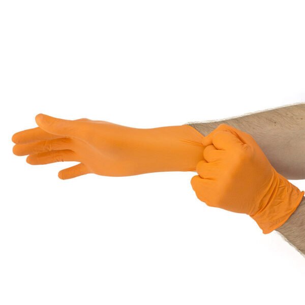 orange gloves nitrile