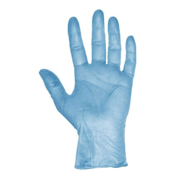 blue vinyl gloves